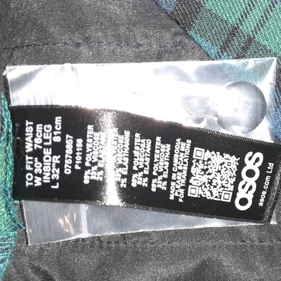 Blue and green checker pants - Picture 2 of 3